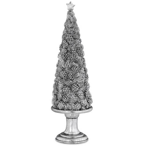 großer silberner Deko Weihnachtsbaum aus Kunststein 51.5 cm - Art.-Nr. 6338