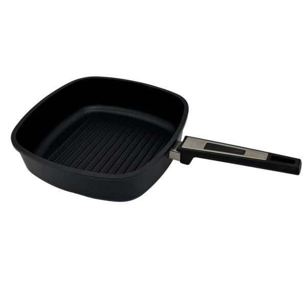 SKK hohe eckige Grillpfanne 26 cm Aluguss antihaftbeschichtet