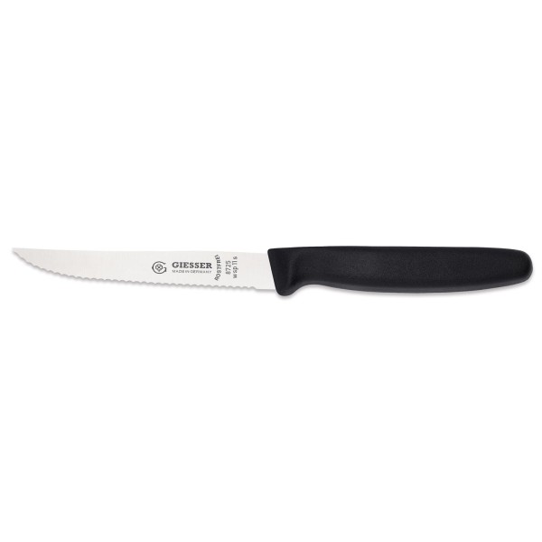 Giesser Steakmesser 11 cm mit Handabzug Wellenschliff Klinge & Kunststoffgriff