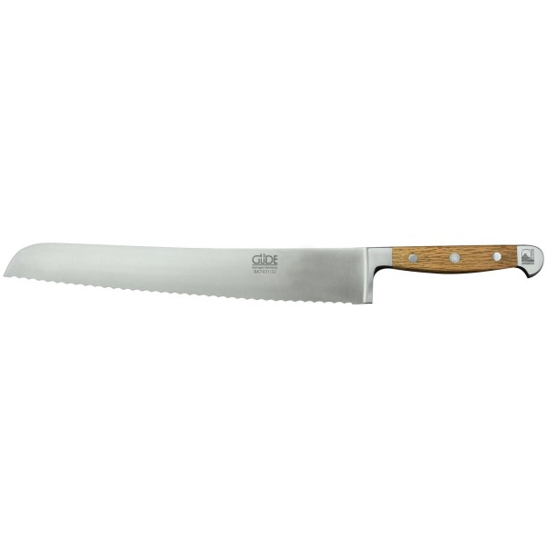 Güde Brotmesser lange 32 cm Wellenschliffklinge geschmiedet & Eichenholzgriff - Serie Balkhauser Kotten - Art.-Nr. BK431-32