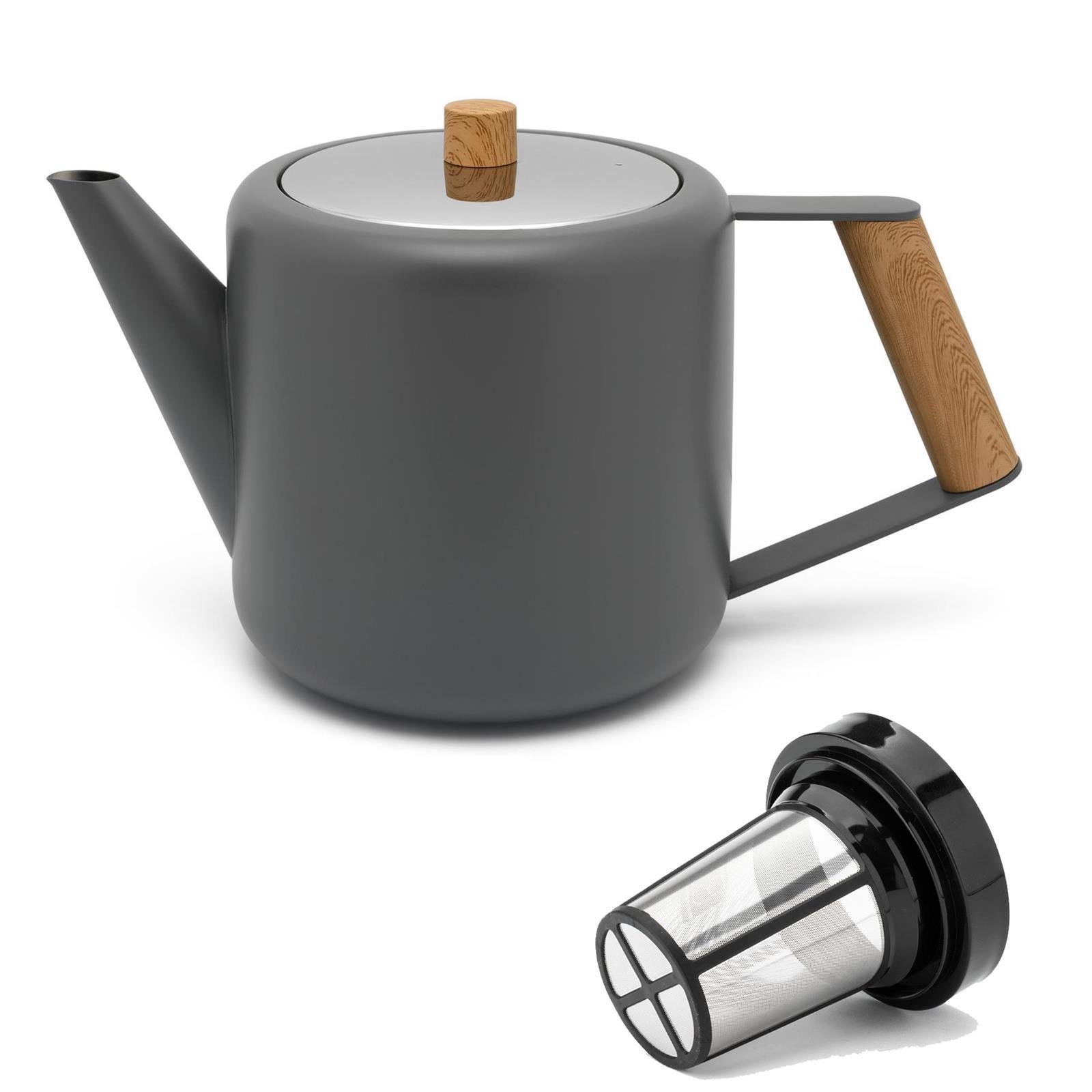 Bredemeijer doppelwandige | MM-ComSale & graue Edelstahl Zubehör 1.1 Liter Teekanne