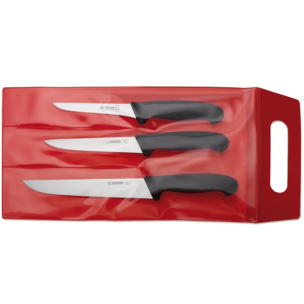 Giesser Fleischer Messer Set 3-tlg. mit Schlachtmesser Ausbeinmesser & Stechmesser