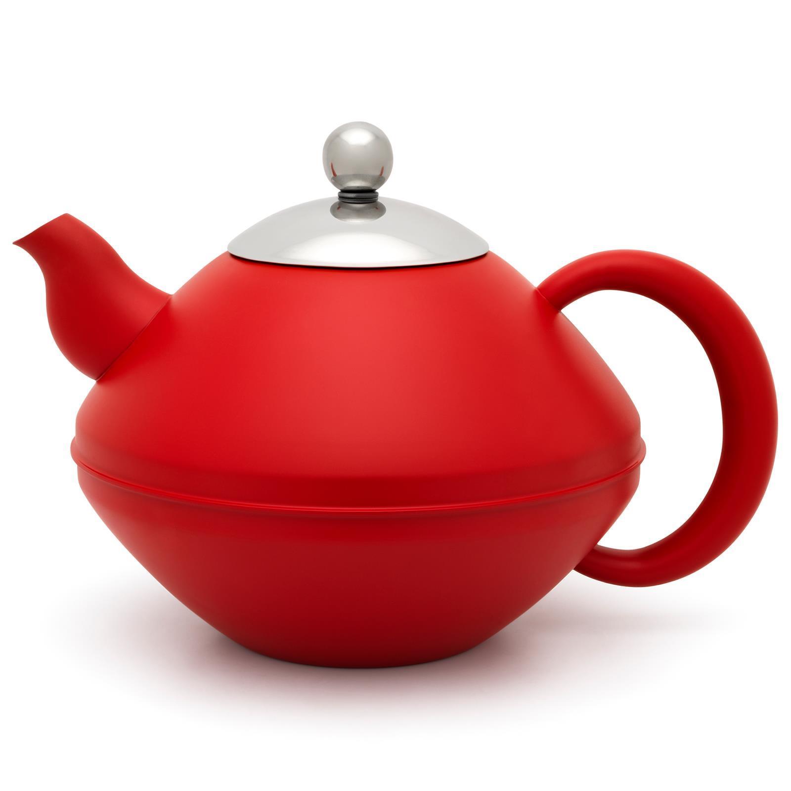 Zubehör Edelstahl rote Bredemeijer Liter 1.4 | & MM-ComSale doppelwandige Teekanne