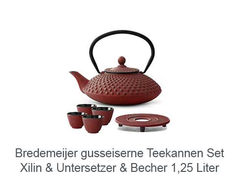 Teekannen Sets aus Gusseisen, Edelstahl, | Keramik & MM-ComSale Glas